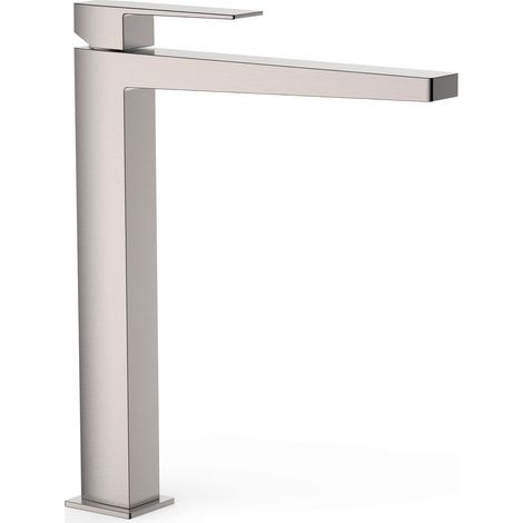 TRES 20210305AC SLIM Grifo Monomando XXL Caño Alto para Lavabo Color Acero - ref: 20210305AC