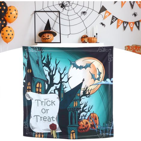 Tapisserie murale décorative pour Halloween, style Halloween, tissu 150 x 150 cm (1/5)