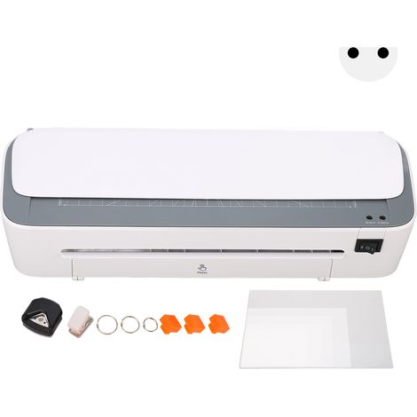 Lamineuse A4 de bureau à chaud et froid avec massicot et arrondisseur d'angles, 280W 220-240V prise UE, pour bureau école entreprise (1/5)