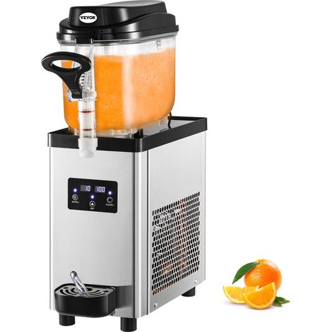 VEVOR Machine a Granite 6 L Machine de Glace Fondue Machine a Granita Refrigeration Efficace pour Rationaliser et Booster Service de Boissons Glacees pour Boissons Frappees Restaurants Cafes Bars