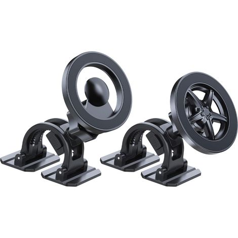 Porte-Téléphone Magnétique de Véhicule - Support Pliable avec Rotation à 360 Degrés - Monture Magnétique de Voiture - Compatible avec la Plupart des Smartphones : Tableau de Bord, Pare-Brise, Camion