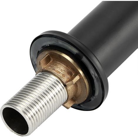 Rubinetto per lavabo nero, rubinetto singolo per acqua fredda in acciaio inox 304, G1/2 per bagno (1/5)