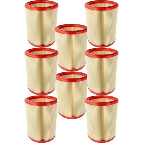 vhbw 8x Lamellar Filter compatible with WAP ST 35 E, ST 15, ST 10, ST 25, ST 20, EURO 45522, SQ 650-11, EC-380 E, SQ 550-11 Handheld Vacuum Cleaner