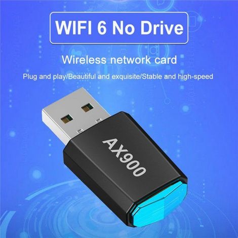 Adaptateur USB WiFi 6 - AX900 Mbps - Double Bande 2,4 GHz / 5 GHz - Pour Windows 7 10 11 Linux UOS - 2 Pièces (1/5)