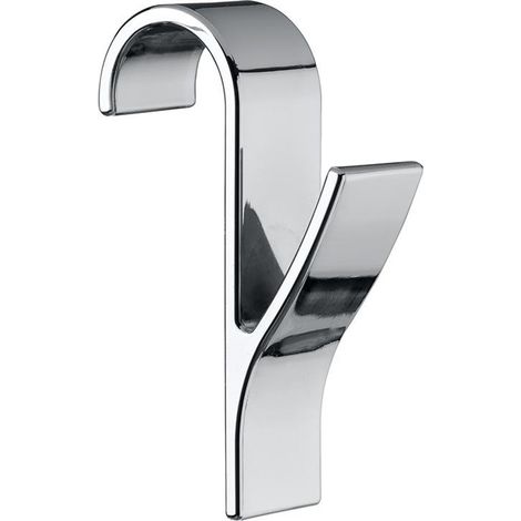Wenko Haken für Handtuchheizkörper Kunststoff ABS, chrom, 2er-Set Handtuchhaken (1/5)