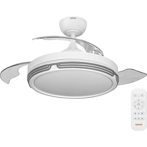 Osram – Ventilateur de plafond LED silencieux 106 cm – Télécommande – 3 températures de couleur 3000K/4000K/6500K – Débit d'air 6460 m³/h (1/3)