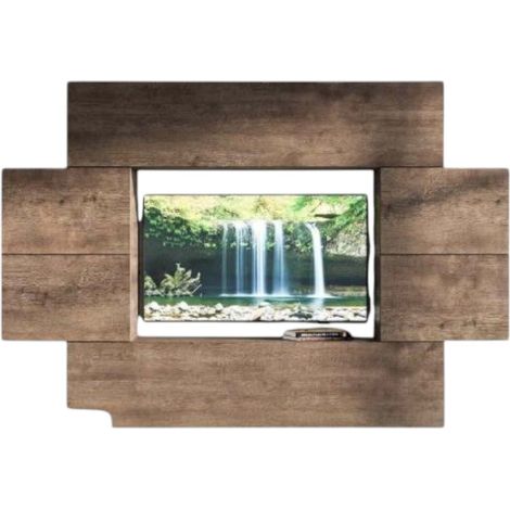 Les Tendances – Mur TV mural noyer Belinda L 234cm – Support TV pour écran jusqu'à 60" – Charge maximale 114kg – 6 pièces modulables (1/4)