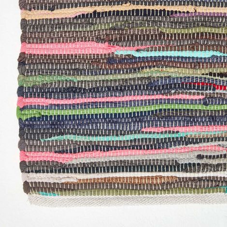 HOMESCAPES Recycled Cotton Chindi Rug, 120 x 180 cm