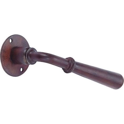 Dubois – Béquille simple lautrec en fer avec rosace – Finition rouillé ciré – Carré de 7 mm pour installation facile – Pour portes intérieures