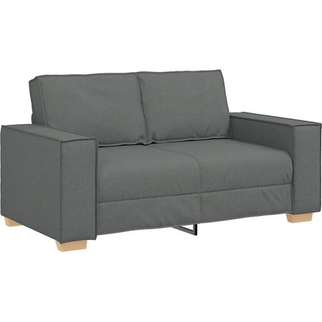Divano a 2 Posti  Sofa Grigio scuro 160x78x84 cm in tessuto (1/5)