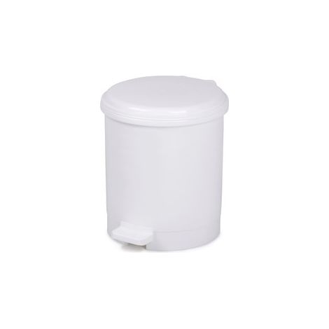 PAPELERA PL. CEP BLANCA C/TAPA PEDAL 6