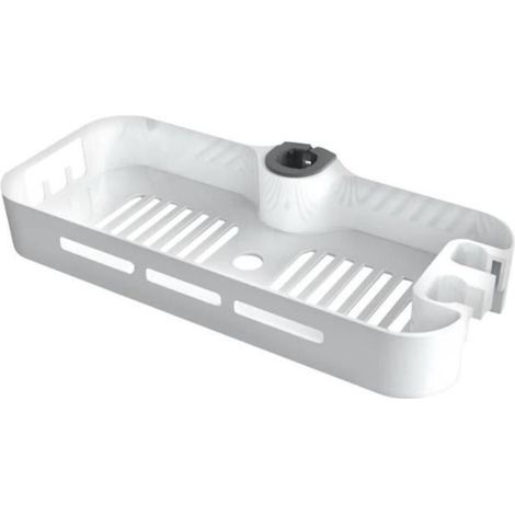 Support de douche de porte-savon de salle de bains Porte-boîte de forage sans perçage Barre de douche réglable Savon Palette Barre d (1/3)