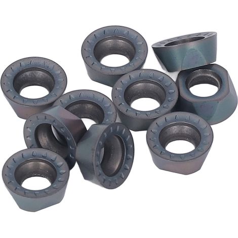 10 pièces plaquettes de tournage carbure rondes revêtues pour fraisage bois métal porte-outil tour CNC (1/5)