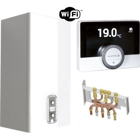 Chaudière Gaz BasNox Urbia Nox Chaffoteaux 24 kW VMC Complète (Douilles + Dosseret) avec Thermostat Connecté