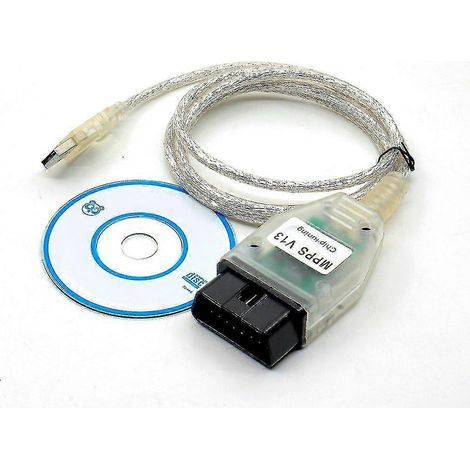 Interface de reprogrammation de puce Smps Mpps K-can V13.02 V12 Flasher, programmateur ECU OBD-II, câble de diagnostic professionnel OBD2 (1/5)
