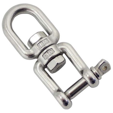 Grillo girevole per catene di ancoraggio e ormeggio, giunto girevole in acciaio inox 304 per imbarcazioni – 6 mm
