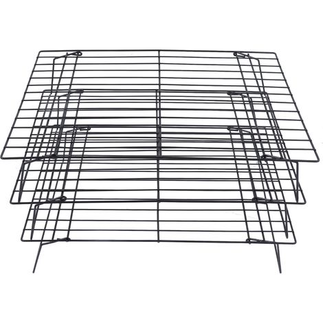 Grille de refroidissement 3 étages 33 cm, antiadhésive pour gâteaux et biscuits (1/5)