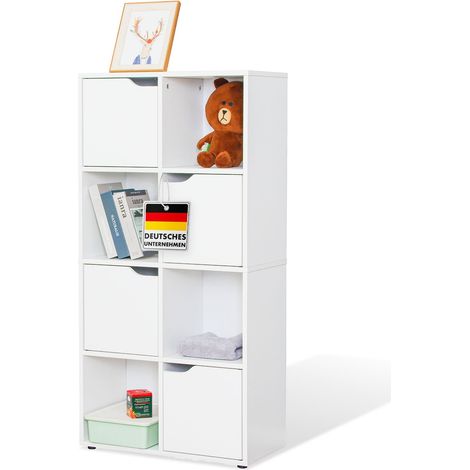 Bücherregal Connecticut Weiß, 60 x 30 x 120,5 cm, 8 Fächer