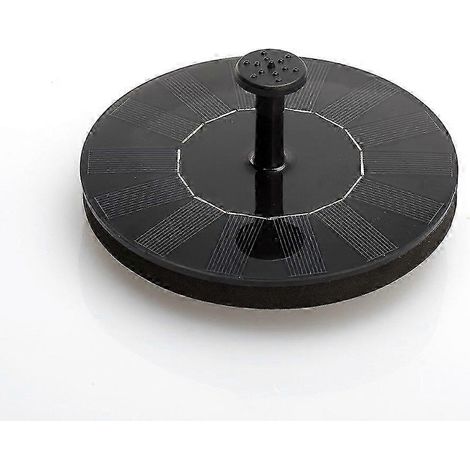 Pompe de fontaine pour bain d'oiseaux à énergie solaire avec fonction de secours par batterie, panneau solaire de 180 mm, pompe solaire de 1,5 W. (1/5)