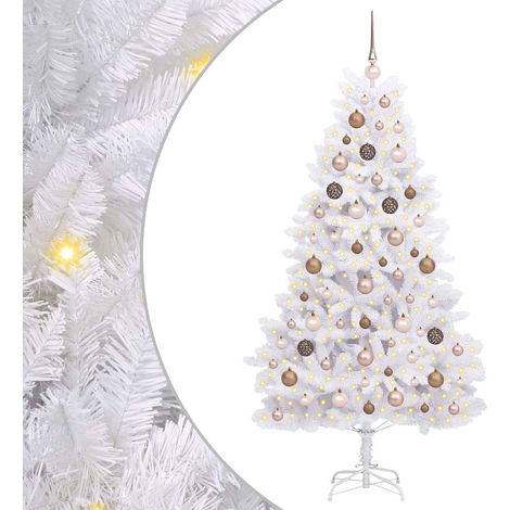 Künstlicher Weihnachtsbaum 180 cm PVC und Stahl Weiß vidaXL (1/5)
