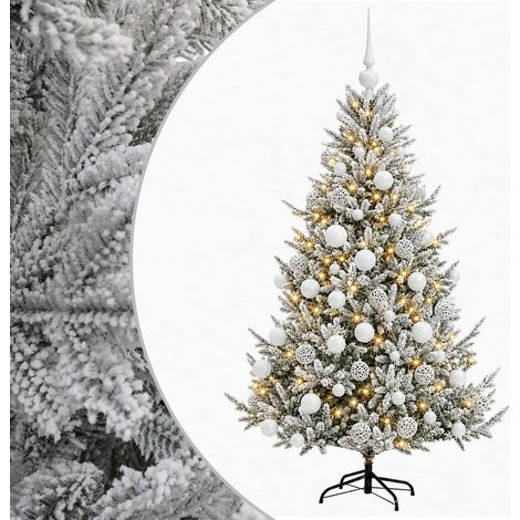 Künstlicher Weihnachtsbaum mit Weihnachtskugel 210 cm 300 LEDs vidaXL (1/5)