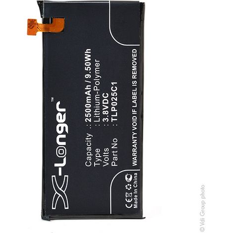 NX - Batterie téléphone, smartphone, GSM pour Alcatel 3.8V 2500mAh - TLP025C1TLP025C2 (1/3)
