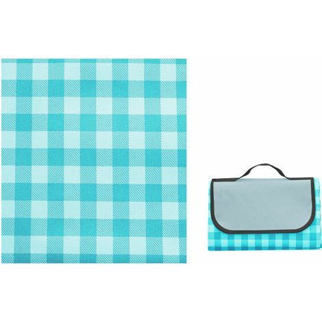 Picnic Blanket/Mat, Waterproof, Moisture-Resistant, Large, Foldable for Camping, Travel, Beach, Garden (Folds into a Bag) - Blue, 150 x 100 cm (1/5)