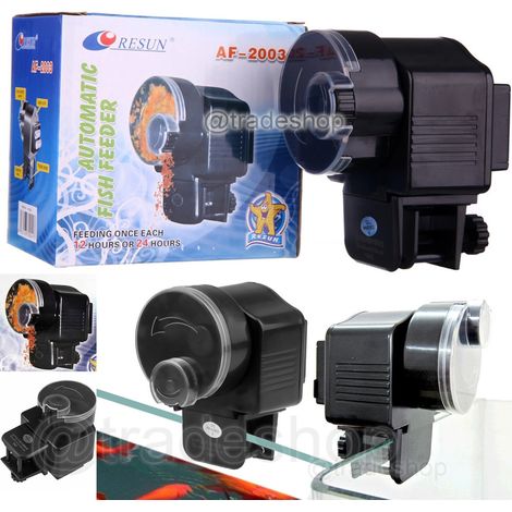 TrAdE Shop Traesio - Distributore Mangiatoia Automatica Per Acquario Di Cibo E Mangime Pesci Timer - (1/5)