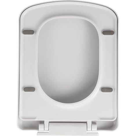 Quadratischer Toilettensitz mit verstellbaren Scharnieren Top Fix  Soft-Close-Kappe  Schnellverschluss für einfache Reinigung  Antibakteriell  Modernes Luxusdesign