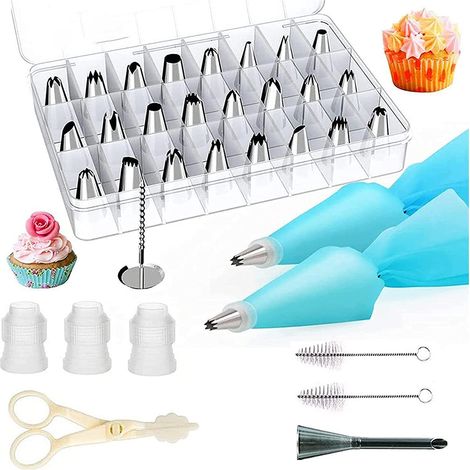 Douille Patisserie Poches à Douille 34 pcs,Kit Patisserie, Accessoire et Ustensiles à Pâtisserie (1/5)