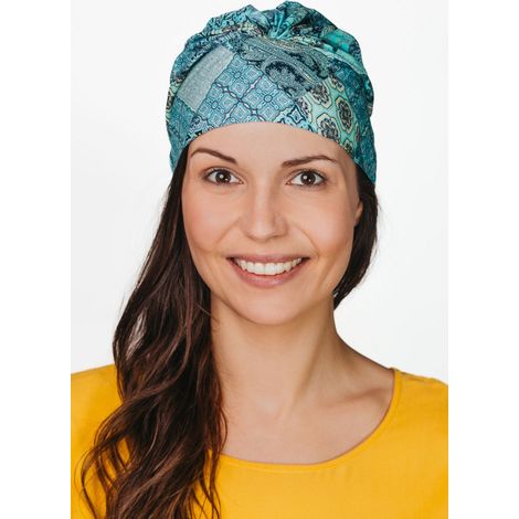 Pañuelo para la cabeza Tess 309 para mujer, un elegante accesorio de verano. Producto polaco. (1/5)