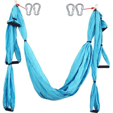 Hamaca de yoga aérea con forma de trapecio, hamaca de yoga antigravedad ultrarresistente para gimnasio, fitness en casa, inversiones de yoga, mejora de la flexibilidad y la fuerza abdominal. (1/5)