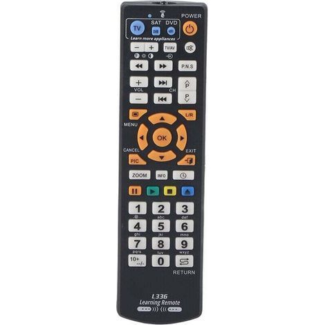 Telecomando universale intelligente con funzione di apprendimento per TV via cavo, lettori DVD e TV satellitari. (1/4)