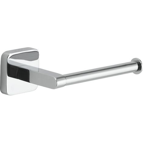 Gedy Porta Rotolo Tonga Cromado En Acero Inoxidable Y Cromall Con Fijación A Tornillos O Adhesivo Doble 14,3x6,9x4,7 Cm