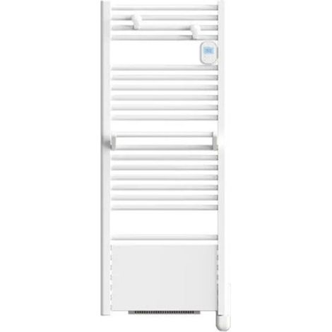 Intuis – Sèche-serviettes électrique soufflant 500W + 1000W – Acier blanc – Écran LCD rétroéclairé – Programmation hebdomadaire - M172415 (1/4)