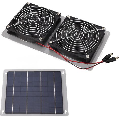 100-W-Solarventilator mit Photovoltaikpanel für Haus, Dachboden, Hundezwinger – Belüftungsset für den Außenbereich, Kühlluftabsaugung (1/5)