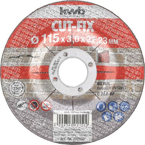 Trennscheibe kwb 792150 Siliziumkarbid 115 mm (1/3)