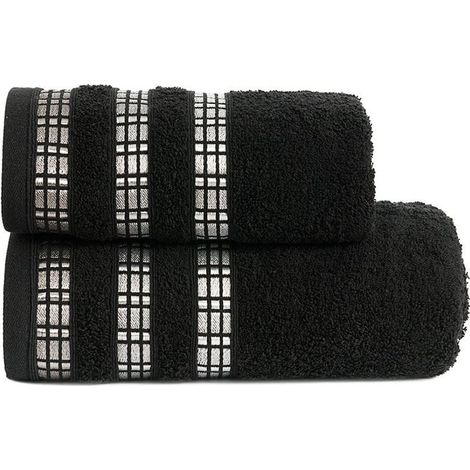 Asciugamano 50x90 nero lusso Marquiseta (1/4)