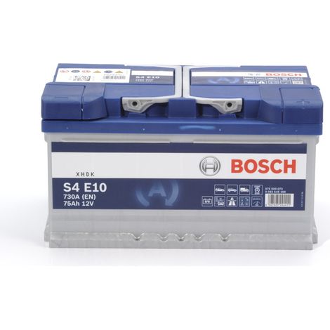 Batterie de démarrage Auto EFB compatible véhicules Start&Stop BOSCH S4E10 - 12V 75Ah 730A (EN) (1/4)