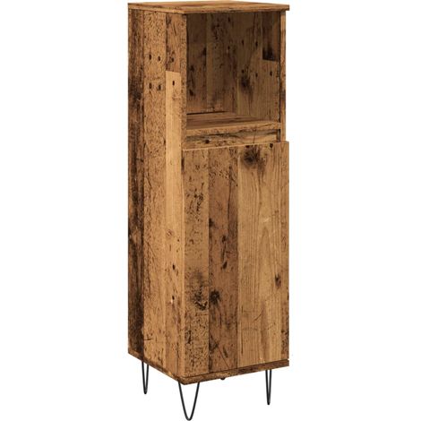 Maison Exclusive - Armadietto Bagno Legno Antico 30x30x100 cm in Legno Multistrato