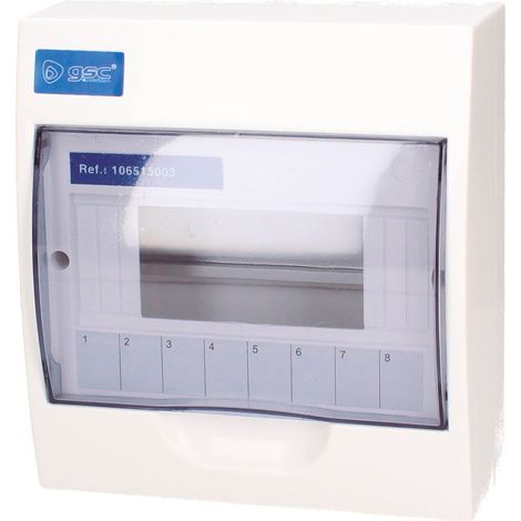 Cuadro eléctrico superficie 8 módulos Transparente (1/3)