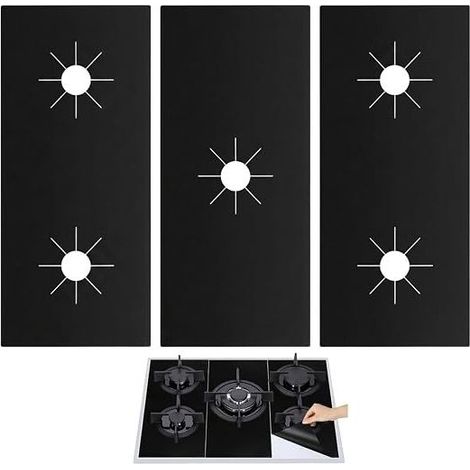 Gas Stove Protectors 53 x 27 cm, 5 Holes, Washable, Protective Covers for Cleaning of the Stove (1/5)