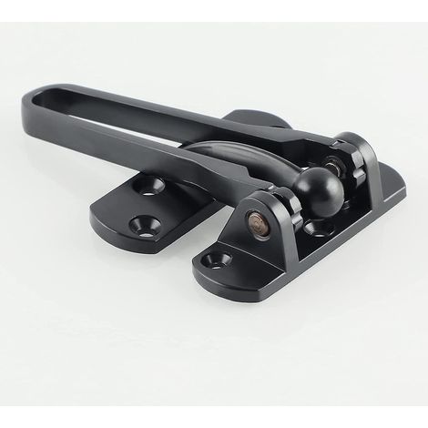 Verrou de porte à chaîne pour porte d'entrée, verrou de porte avec barre pivotante et chaîne de sécurité, nickel brossé (FMY)-AquaForge