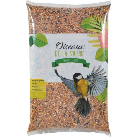 Mélange de graines pour oiseaux de jardin 2 kg – Céréales, graines oléagineuses, légumineuses – Nourriture équilibrée et énergétique – Zolux