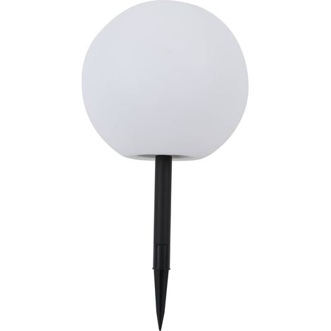 Lindby – Lampe solaire LED Lago en forme de boule – Piquet de terre – Éclaire votre jardin avec énergie solaire – Ø 30 cm, blanc