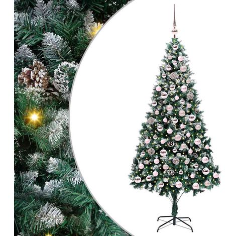 Sapin de Noël Arbre de Noël artificiel Vert 210 cm PVC, Acier et Plastique (1/5)