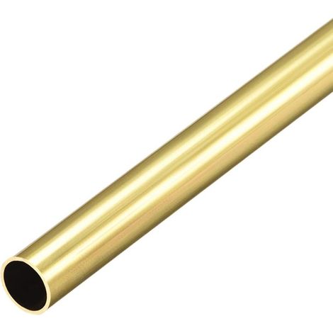 sourcing map Brass Tube Round 300mm Length 9mm External Diameter 0.5mm Wall Thickness Seamless Straight Pipe (1/4)