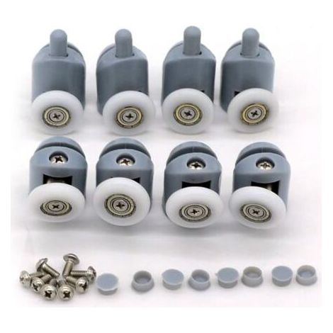 Set di 8 rulli per porta del box doccia (23 mm) (1/5)