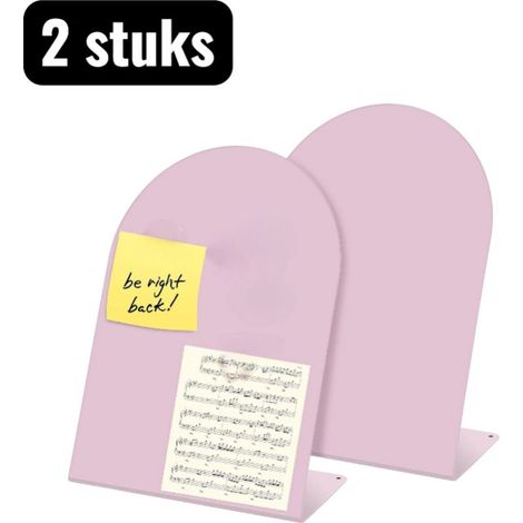 Lot of 2 magnetic tables for bureau and rangement of notes and photos color rose (1/4)
