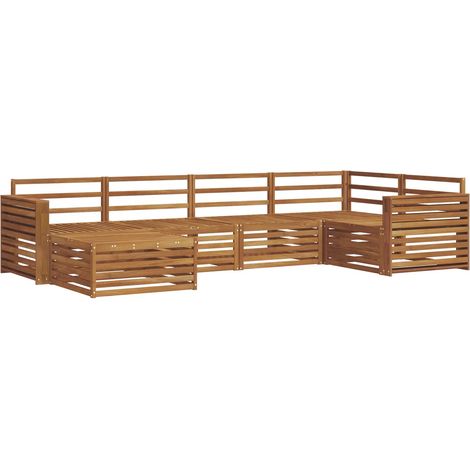 Conjunto de sofás de exterior 6 uds. Natural vidaXL (1/5)